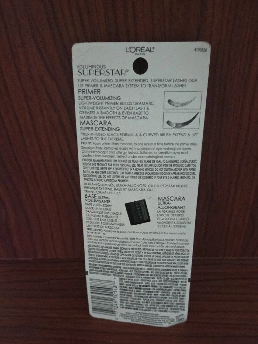 L'Oreal Voluminous Super Star Mascara 625 Black